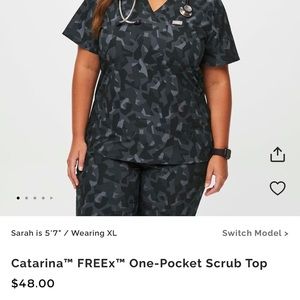 FIGS Freex Scrub Set Camo Bonsai NWT